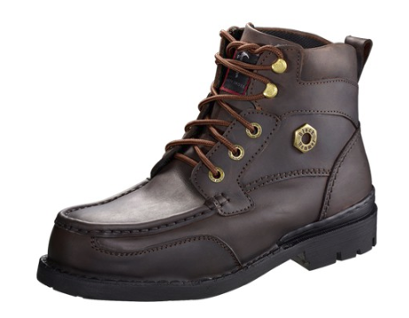 BLACK HAMMER SAFETY SHOES BH4994 Mid Cut Mocassins With Lace Up - Click Image to Close